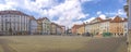 Graz, Austria-April 25, 2021: the beautiful main square Hauptplatz with colorful historical building, famous tourist attraction in