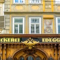 Facade of HofbÃÂ¤ckerei Edegger-Tax, the oldest still functioning bakery in Graz, Austria Royalty Free Stock Photo