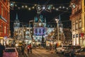Graz, Austria - December 2017: Christmas decorated town of Graz