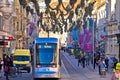 Herrengasse street in Graz christmas time rush