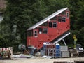 Graz Austria funicolar railway transportation old cabin wagon