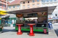 Austrian fast food shop, sausage stand in Graz, Austria. It`s called Schnellimbiss in German language