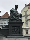 One of four female figures of Erzherzog Johann fountain in Graz, Austria.