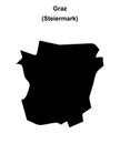 Graz outline map Royalty Free Stock Photo