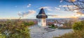 Graz clock tower at sunset, Graz, Styria, Austria Royalty Free Stock Photo