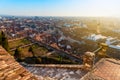 View of Graz City from castle hill Schlossberg, Travel destination Royalty Free Stock Photo