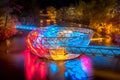 Grazer Murinsel at night, Graz, Styria, Austria Royalty Free Stock Photo