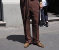 MILAN, ITALY -JUNE 18, 2018: GRAZIANO DI CINTIO posing for photographers in the street before REPRESENT fashion show Royalty Free Stock Photo