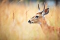 grazing gazelle, ears perked up Royalty Free Stock Photo