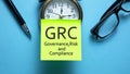 GRC-Governance, Risk and Compliance. Business concept Royalty Free Stock Photo