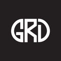 GRD letter logo design on black background. GRD creative initials letter logo concept. GRD letter design
