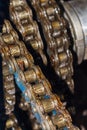 Grease roller chain Royalty Free Stock Photo