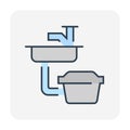 Grease trap or grease interceptor vector icon design.