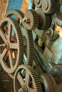 Greasy Gears and cogs spinning Royalty Free Stock Photo