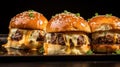 Greasy and mouthwatering beef and cheese sliders