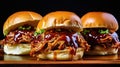 Greasy and satisfying barbecue pulled pork sliders