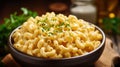 Greasy and satisfying macaroni and cheese
