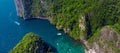 Great aerial view of Phi Phi islands. Royalty Free Stock Photo