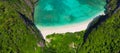 Great aerial view of Phi Phi islands. Royalty Free Stock Photo