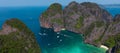 Great aerial view of Phi Phi islands. Thailand Royalty Free Stock Photo