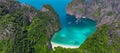 Great aerial view of Phi Phi islands. Royalty Free Stock Photo