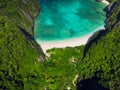 Great aerial view of Phi Phi islands. Royalty Free Stock Photo