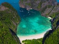 Great aerial view of Phi Phi islands. Royalty Free Stock Photo