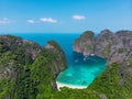 Great aerial view of Phi Phi islands. Royalty Free Stock Photo