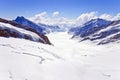 Great Aletsch Glacier Jungfrau region Royalty Free Stock Photo