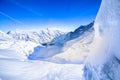 The Great Aletsch Glacier view from Jungfraujoch, the largest glacier in Alps Royalty Free Stock Photo