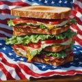 Great American BLT Sandwich Royalty Free Stock Photo