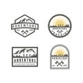 Set of Badges Mountain Logo