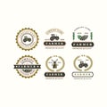 Set Badges Farmer Logo Design