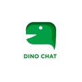 Dino Chat Logo Royalty Free Stock Photo