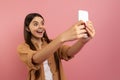 Great App. Amazed Teen Girl Looking At Smartphone Screen With Excitement Royalty Free Stock Photo