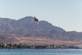 Great Arab Revolt Flag is a symbol of the Arab Revolt of 1916 against Ottoman Empire. The flag is the biggest one in the Middle Royalty Free Stock Photo