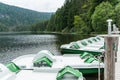 Great Arber lake, Bavaria, Germany, June 13, 2015: Boat rental on great Lake Arber, Bavaria - Germany