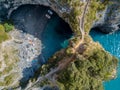 Great Arch, Aerial View, Arch Rock, Arco Magno and Beach, San Nicola Arcella, Cosenza Province, Calabria, Italy