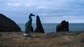 Great Auk memorial at Reykjanes, Iceland Royalty Free Stock Photo