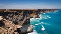 The Great Australian Bight on the Edge of the Nullarbor Plain Royalty Free Stock Photo