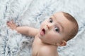 A great baby with the smile on her lips Royalty Free Stock Photo