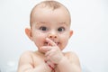 A great baby with the smile on her lips Royalty Free Stock Photo