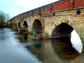 Great barford bridge over river ouse Royalty Free Stock Photo