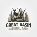 great basin vintage logo vector illustration design, adventure wildlife logo design