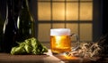 Great beer and hops super still life Royalty Free Stock Photo
