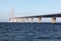 The Great Belt bridge called storebaelt in Danish Royalty Free Stock Photo