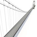 Great Belt Fixed Link Bridge on white. 3D illustration Royalty Free Stock Photo