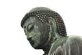 Great bhudda in kamakura isolated face Royalty Free Stock Photo