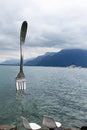 The great big Fork of Vevey, Lake Leman Geneva