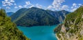 Great big panorama canyon Piva in Pluzine town area